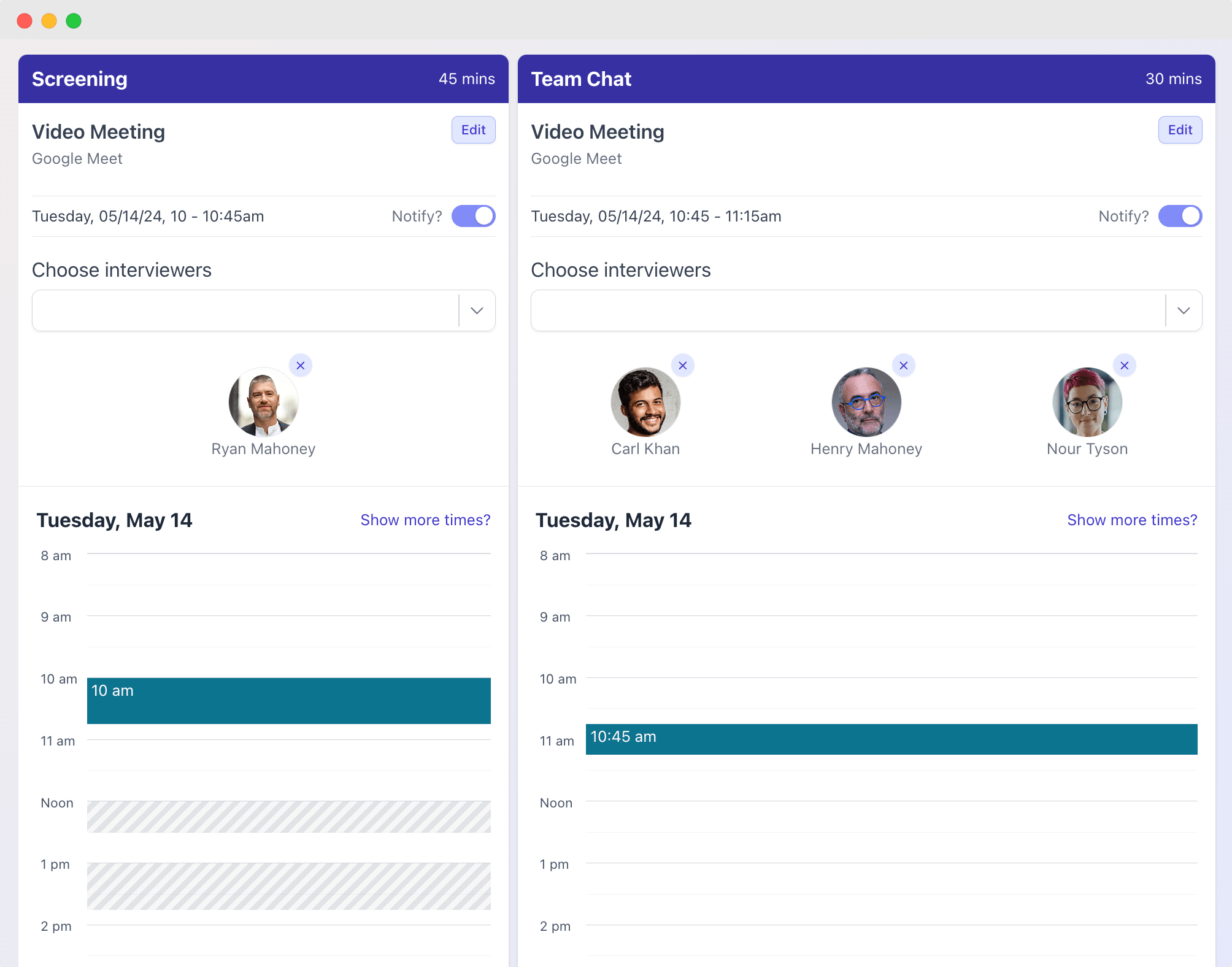 Group Scheduling screenshot